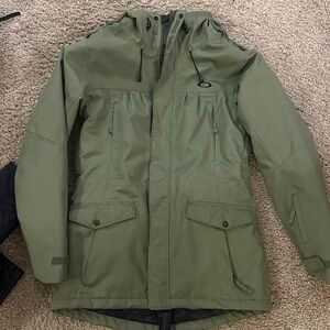 Men's Oakley Green Hooded Ski Jacket